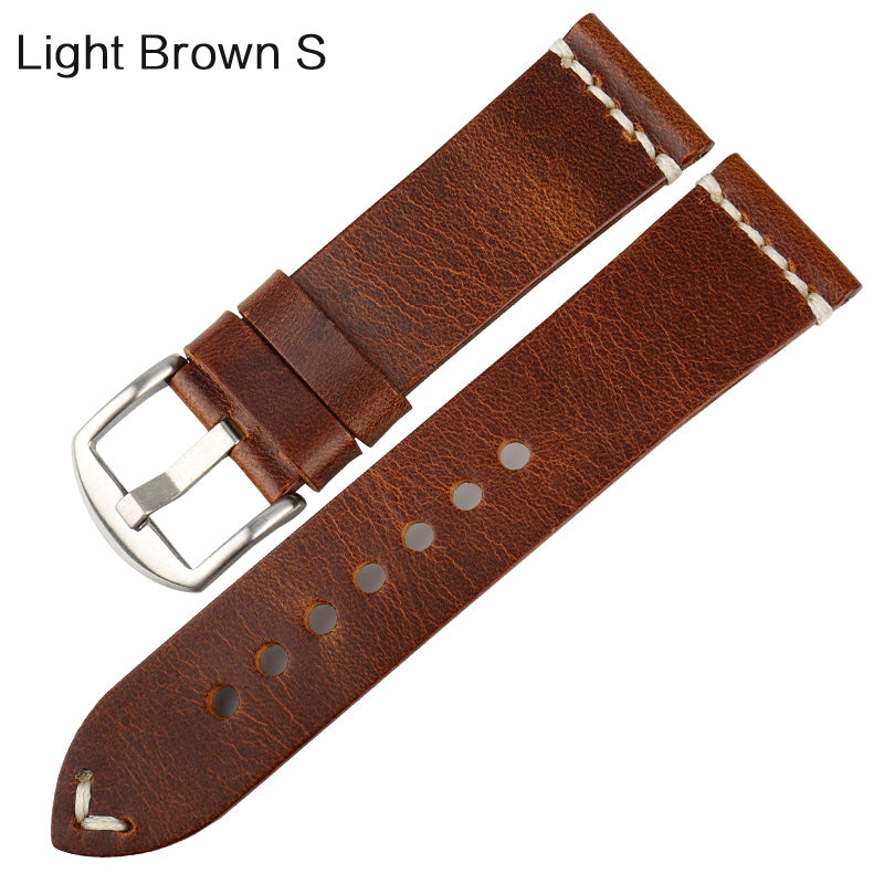 Maikes Watch Accessories Cow Leather Strap Watch Bracelet Brown Vintage Watch Band 20Mm 22Mm 24Mm Watchband For Fossil Watch