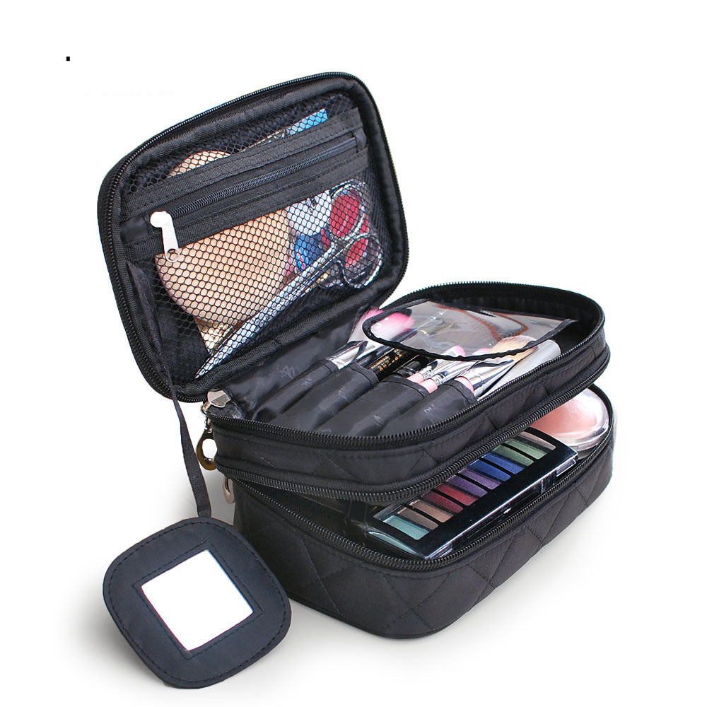 Qehiie Cosmetic Case Makeup Bags Women Travel Toiletry Bag Professional Storage Brush Necessaries Make Up Organizer Case Beauty