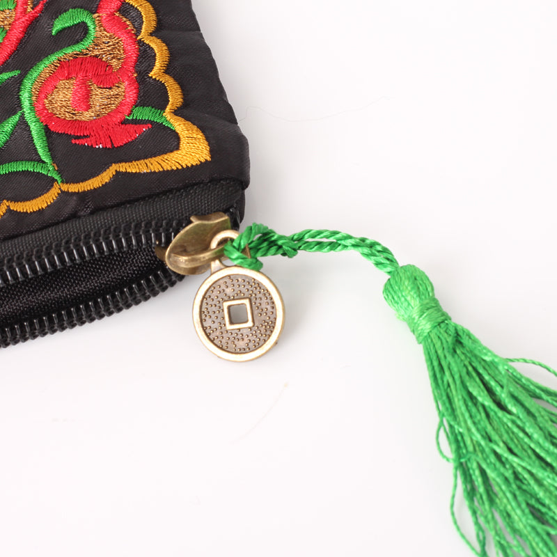 Women Ethnic National Retro Butterfly Flower Bags Handbag Coin Purse Embroidered Lady Clutch Tassel Small Flap Summer Bolsa Sale