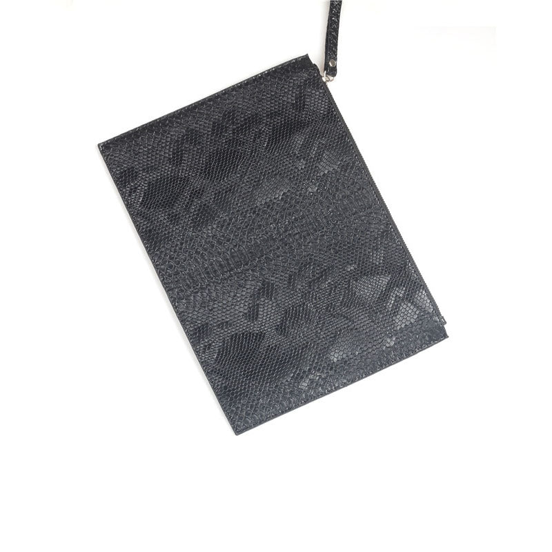 Xmessun Snake Pattern Pouch For Women 2023 New Trendy Clutch Handbag Women Laptop Bag For Macbook Pouch Bag With Wristlet