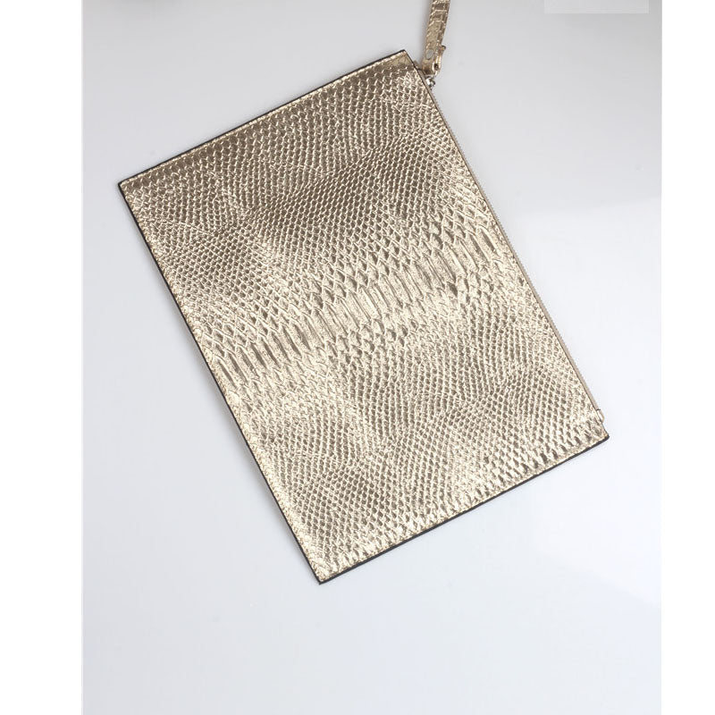 Xmessun Snake Pattern Pouch For Women 2023 New Trendy Clutch Handbag Women Laptop Bag For Macbook Pouch Bag With Wristlet