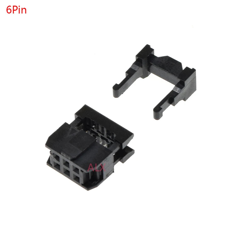 10Pcs  Fc-6/8/10/12/14/16/18/20/30/40/50/64 Pin Female Header Idc Socket Connector 2.54Mm Pitch For 1.27Mm Wire 6P 10P 20P 40P