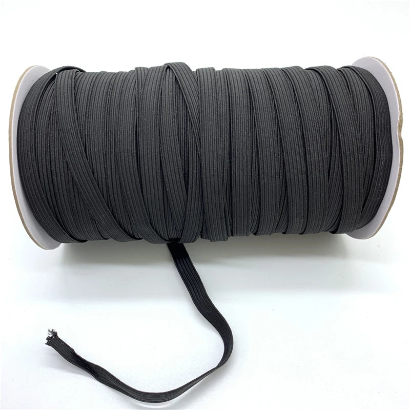 5Yards/Lot 3/6/8/10/12Mm White/Black High Elastic Sewing Elastic Band Fiat Rubber Band Waist Band Stretch Rope Elastic Ribbon
