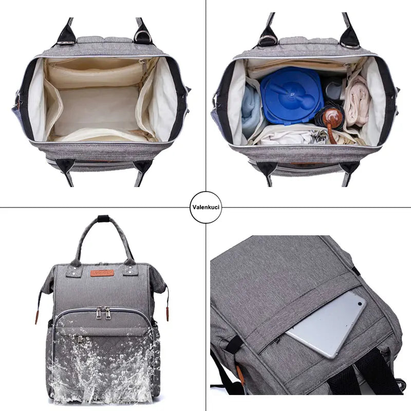 Lequeen Diaper Bag Baby Care Stroller Bag Multi Function Large Capacity Nappy Bag Organizer With Changing Pad Backpack Mommy Bag