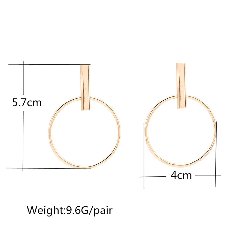 New Korean Simple Aros Hoop Earrings For Women Geometric Big Circle Ear Hoop Earrings Brincos Jewelry Xre01
