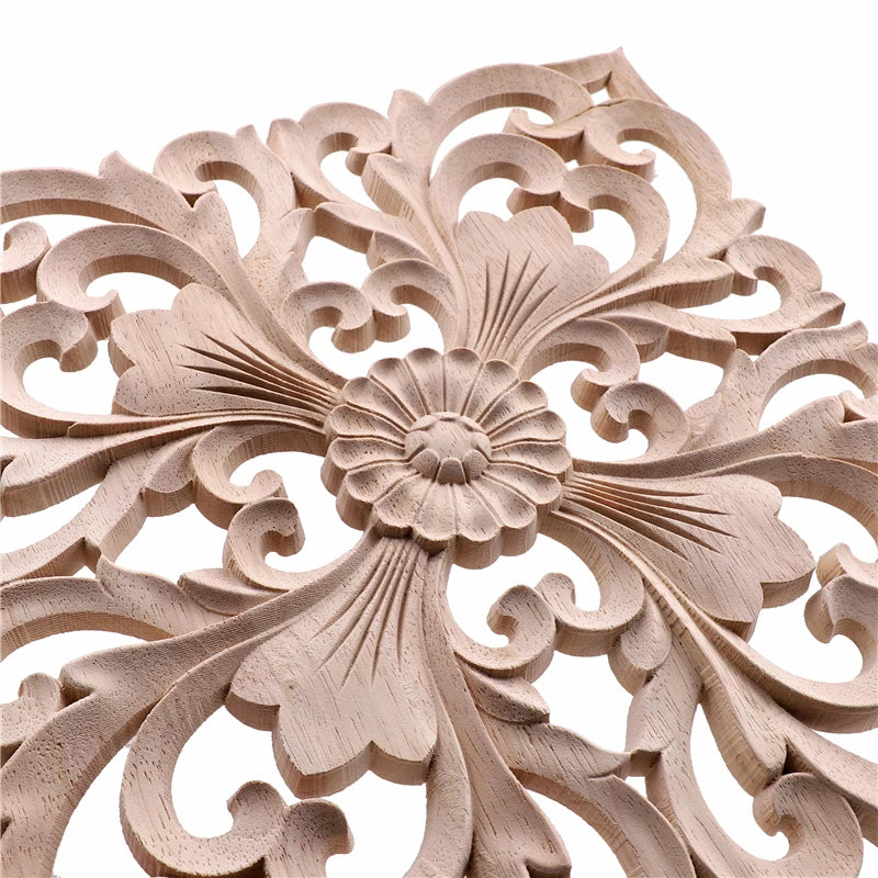 Runbazef Wooden Decal Supply European-Style Applique Real Wood Carving Accessories Wholesale And Retail.Woodcarving
