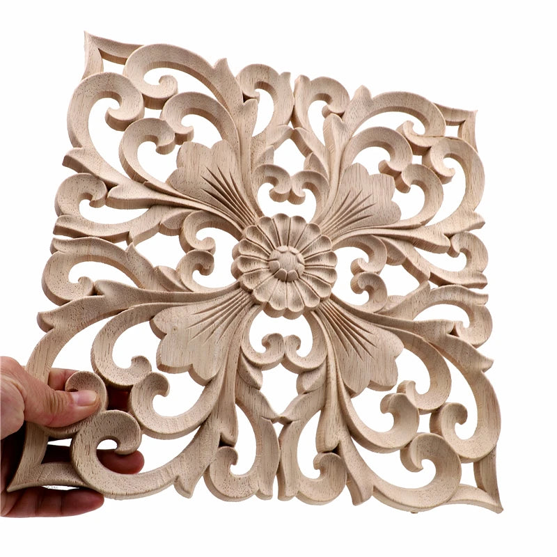 Runbazef Wooden Decal Supply European-Style Applique Real Wood Carving Accessories Wholesale And Retail.Woodcarving