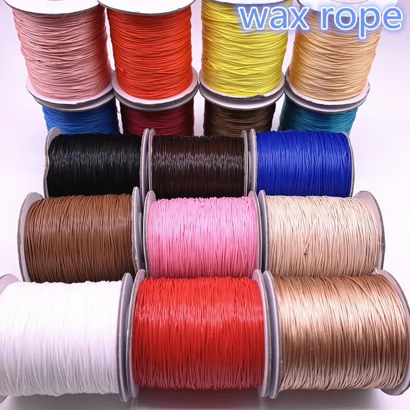 0.5 0.8 1.0 1.5 2.0Mm Waxed  Cord Waxed Thread Cord String Strap Necklace Rope Bead Diy Jewelry Making For Bracelet