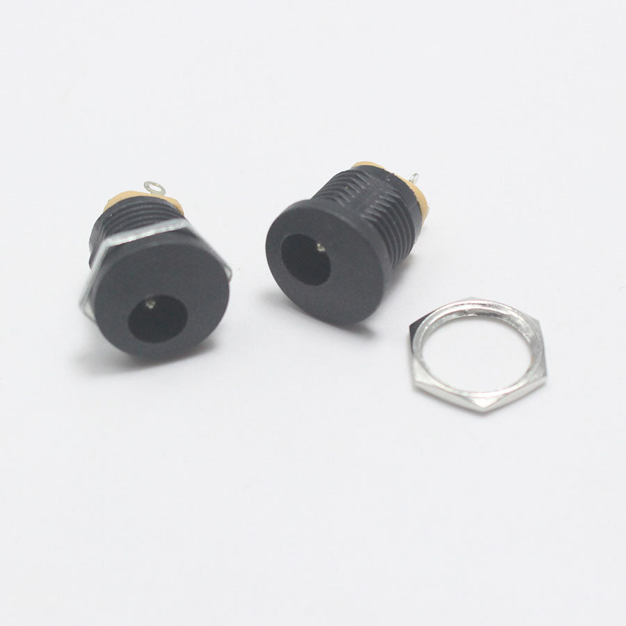 1/2/5Pairs 3.5X1.35/5.5 X 2.1/5.5X2.5Mm Plastic Male Plugs+ Dc-022 Dc Power Socket Female Jack Screw Nut Panel Mount Connector