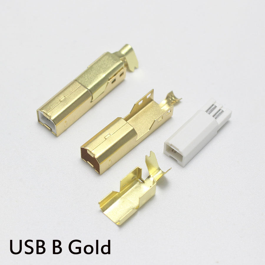 1/2/5Pcs Gold Plated Type C  Usb A Usb B Mini Usb Micro Connector Jack Tail Socket Connector Port Sockect For Hifi Audio Adapter