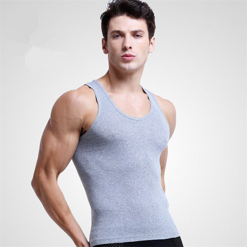 1 Pcs Men Cotton Tank Tops Underwear Mens Undershirt Transparent Shirts Male Bodyshaper Fitness Wrestling Singlets