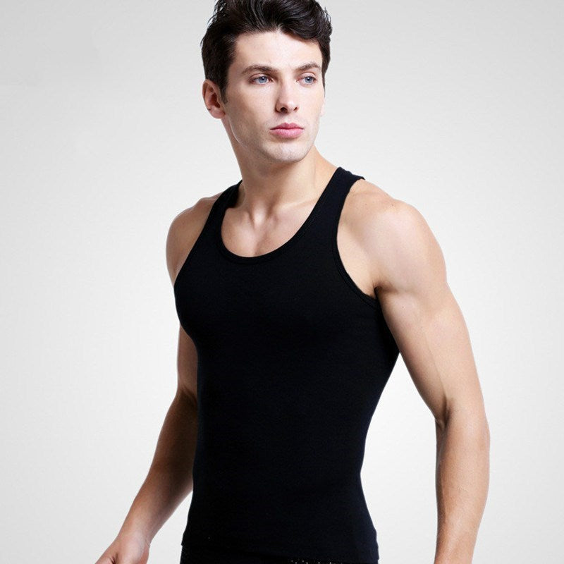 1 Pcs Men Cotton Tank Tops Underwear Mens Undershirt Transparent Shirts Male Bodyshaper Fitness Wrestling Singlets