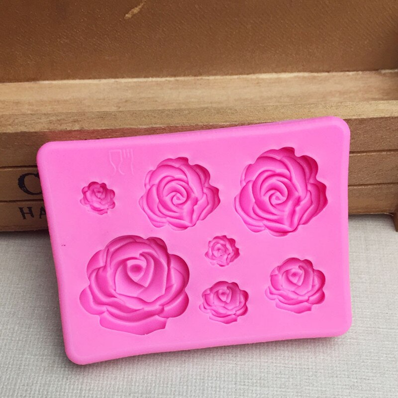 1 Piece Of Rose Flower Silicone Mold Decoration Tool, Chocolate Mold, Cake Mold, Plastic Mold, Sugar Mold, Kitchen Utensils