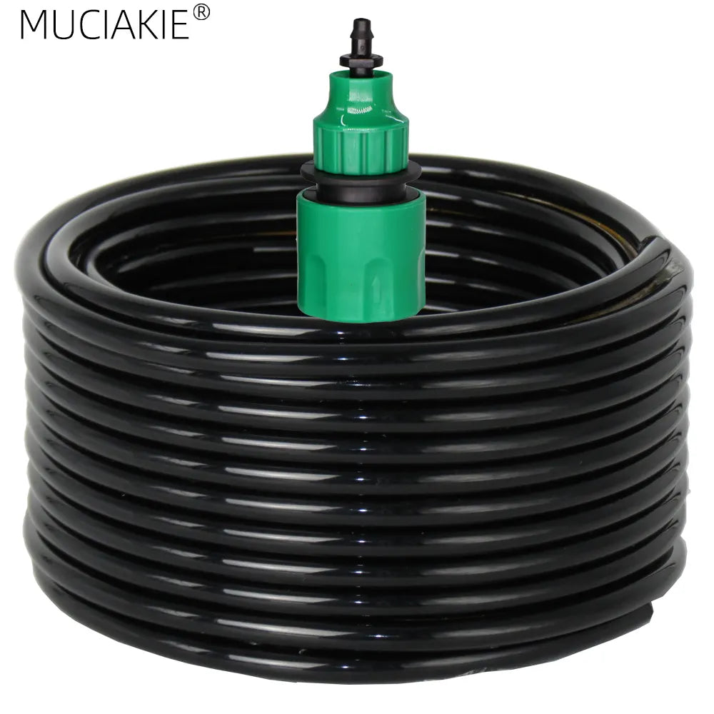 10/20/25/40 Meter 4/7Mm Garden Water Hose With Quick Connector Micro Drip Misting Irrigation Tubing Pipe Pvc Hose 1/4&#39;&#39; New Hose