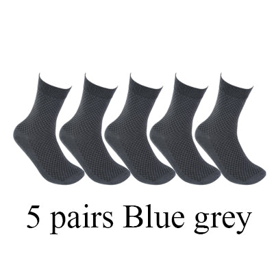 10 Pairs/Lot High Quality Men Bamboo Fiber Socks Happy Man Dress Socks Male Winter Warm Long Socks Black Stockings For Gift