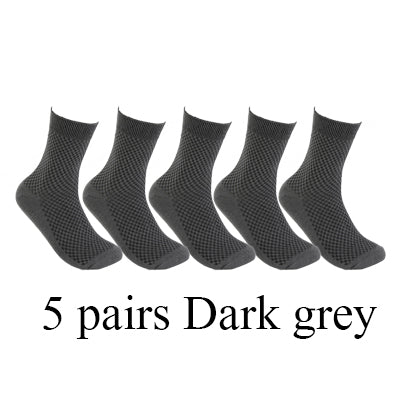 10 Pairs/Lot High Quality Men Bamboo Fiber Socks Happy Man Dress Socks Male Winter Warm Long Socks Black Stockings For Gift