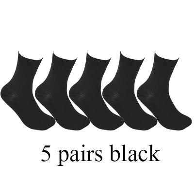 10 Pairs/Lot High Quality Men Bamboo Fiber Socks Happy Man Dress Socks Male Winter Warm Long Socks Black Stockings For Gift