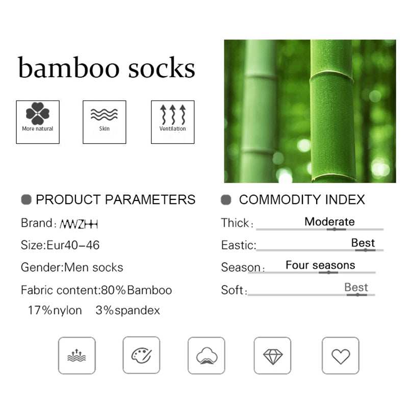 10 Pairs/Lot High Quality Men Bamboo Fiber Socks Happy Man Dress Socks Male Winter Warm Long Socks Black Stockings For Gift