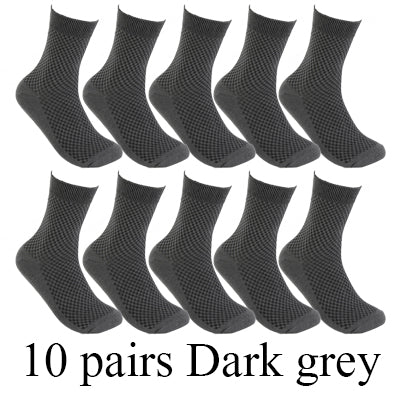 10 Pairs/Lot High Quality Men Bamboo Fiber Socks Happy Man Dress Socks Male Winter Warm Long Socks Black Stockings For Gift