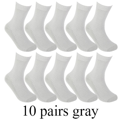 10 Pairs/Lot High Quality Men Bamboo Fiber Socks Happy Man Dress Socks Male Winter Warm Long Socks Black Stockings For Gift