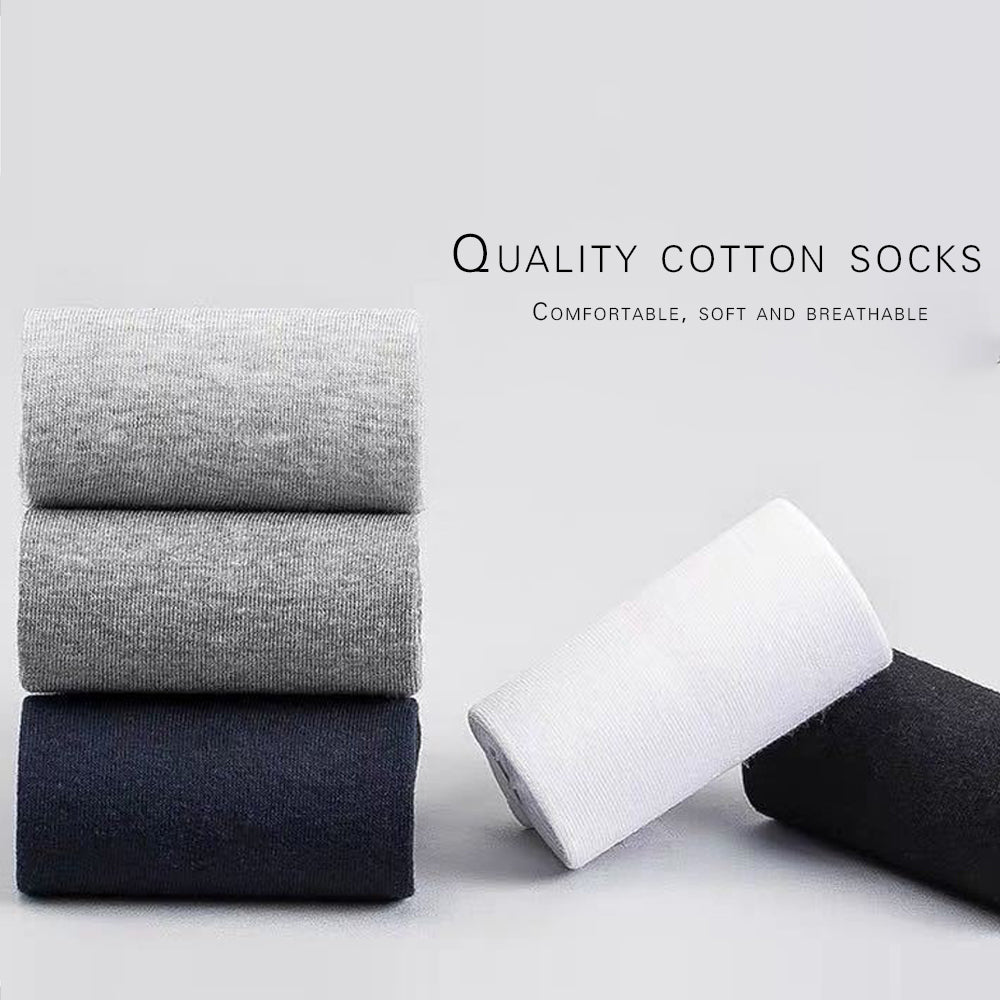 10 Pairs Summer Breathable Thin Short Socks 100% Cotton Deodorant Men'S High Quality Sports No Show Black Ankle Socks For Man