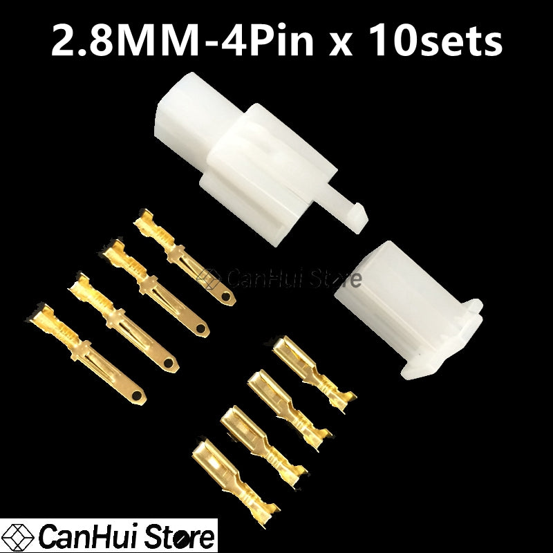 10 Set 2.8Mm Connector 2P 3P 4P 6P 9P 2Pin Electrical 2.8 Connector Kits Male Female Socket Plug For Motorcycle Motorbike Car
