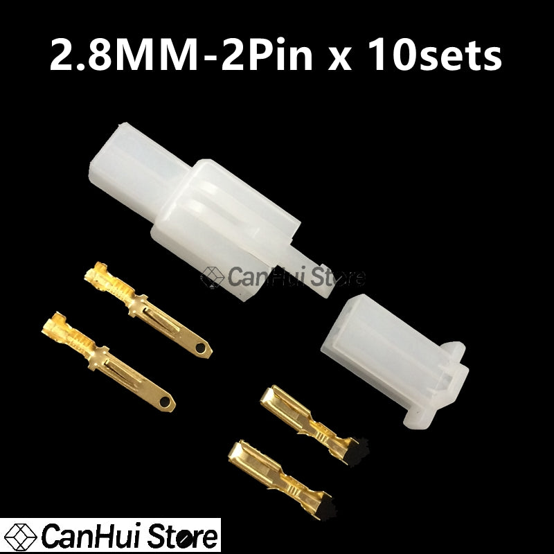 10 Set 2.8Mm Connector 2P 3P 4P 6P 9P 2Pin Electrical 2.8 Connector Kits Male Female Socket Plug For Motorcycle Motorbike Car