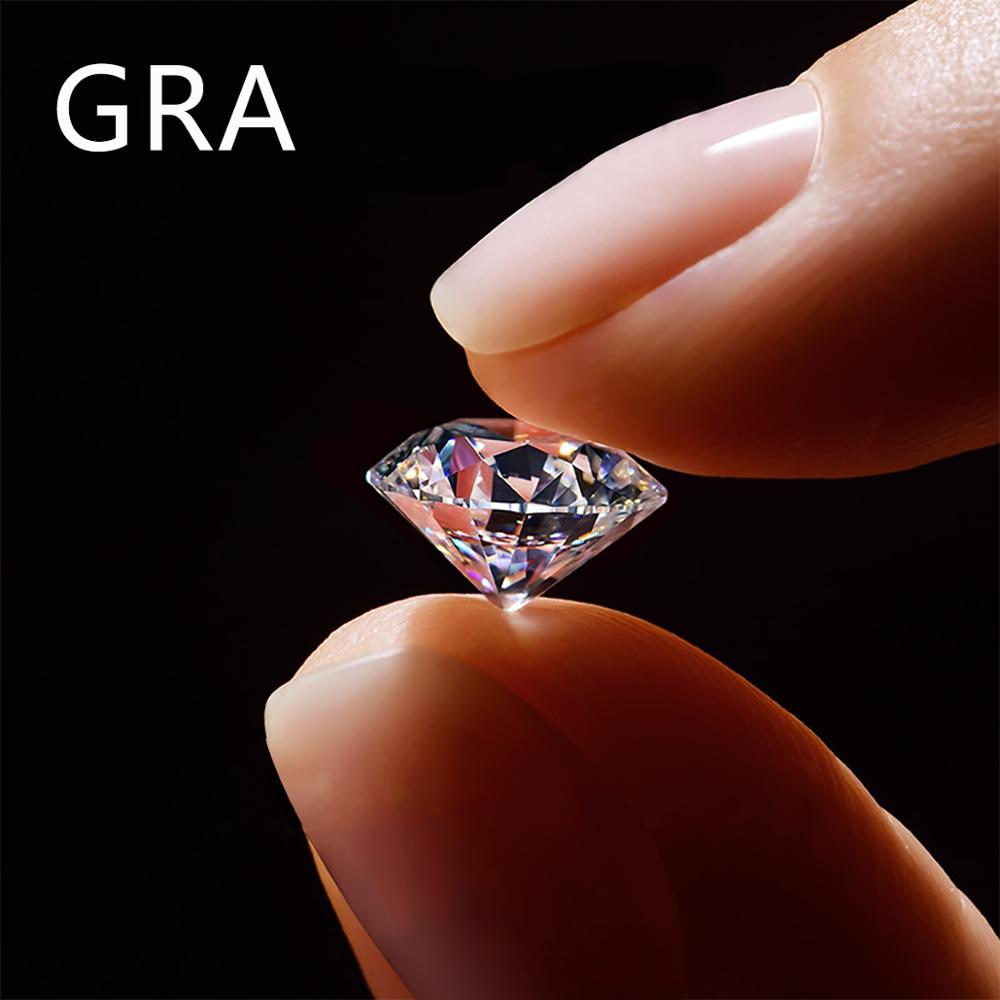 100% Genuine Loose Gemstones Moissanite Stone Gra 1Ct D Color Vvs1 Lab Diamond Undefined Excellent Cut For Jewelry Diamond Ring