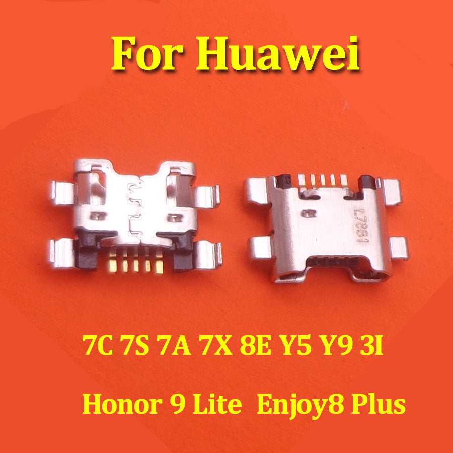 100Pcs For Huawei Enjoy 8 Plus 9 9E 9S 8E Y8S Y7Pro Y5 Lite Y9 2019 Nova 3I Charger Plug Usb Charging Dock Port Connector Socket