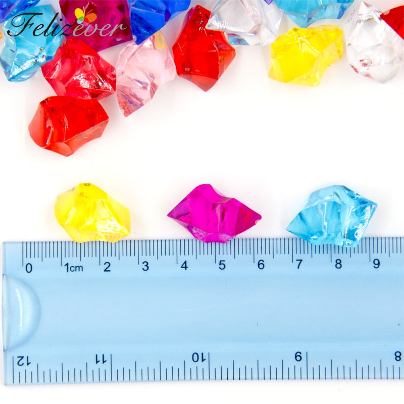 100Pcs Pirate Jewels Treasure Chest Pirate Party Favors Party Decorations Acrylic Crystal Gems Vase Filler Confetti
