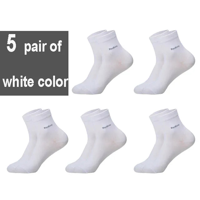 10Pcs=5Pair High Quality New Bamboo Fiber Socks Men Casual Business Breatheable Men&#39;S Dress Socks Gift 2021 New Original Sokken