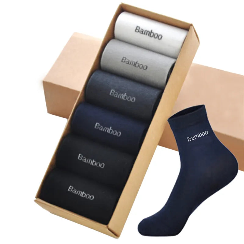 10Pcs=5Pair High Quality New Bamboo Fiber Socks Men Casual Business Breatheable Men&#39;S Dress Socks Gift 2021 New Original Sokken