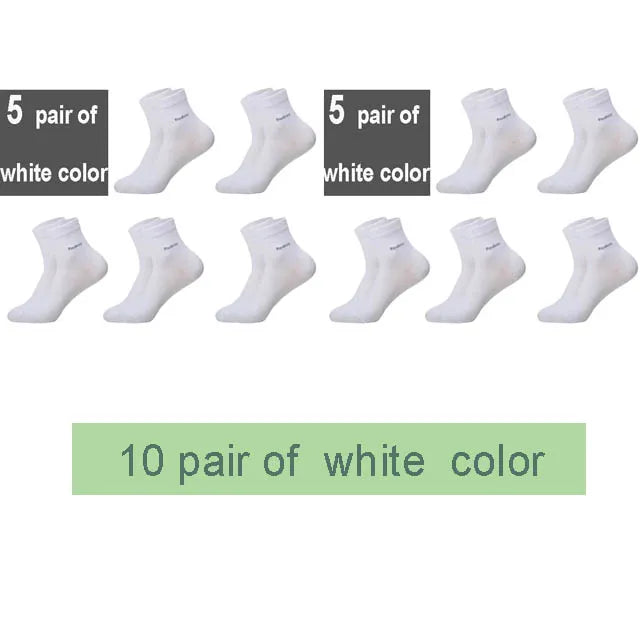 10Pairs/Lot Men Bamboo Socks Brand Comfortable Breathable Casual Business Men&#39;S Crew Socks High Quality Guarantee Sox Male Gift
