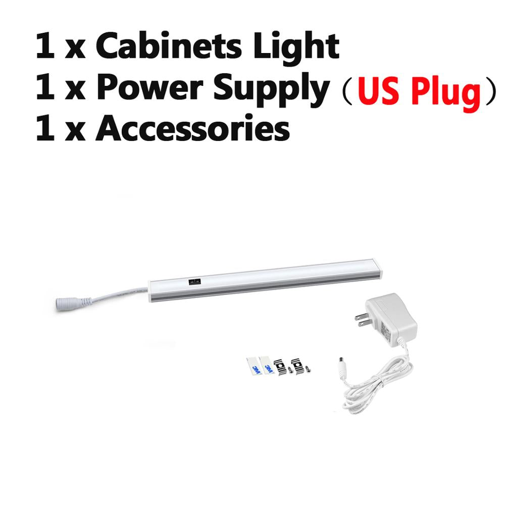 12V Led Under Cabinet Kitchen Lights White/Warm White 30/40/50Cm Hand Sweep Sensor Lamp High Brightness Wardrobe Lighting