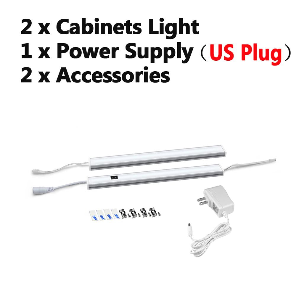 12V Led Under Cabinet Kitchen Lights White/Warm White 30/40/50Cm Hand Sweep Sensor Lamp High Brightness Wardrobe Lighting