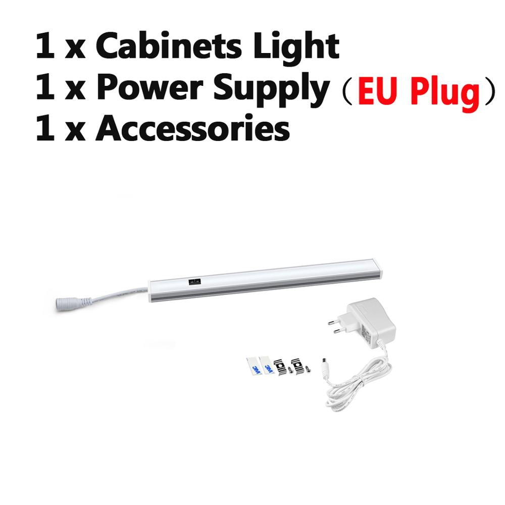 12V Led Under Cabinet Kitchen Lights White/Warm White 30/40/50Cm Hand Sweep Sensor Lamp High Brightness Wardrobe Lighting