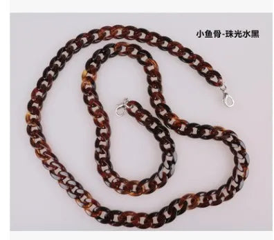 17Mm*22Mm Creative Small Fish Bone Resin Chain Chain Acrylic Bag  Strap Bag Shoulder Strap Bag Chain Jewelry Accessory Chain