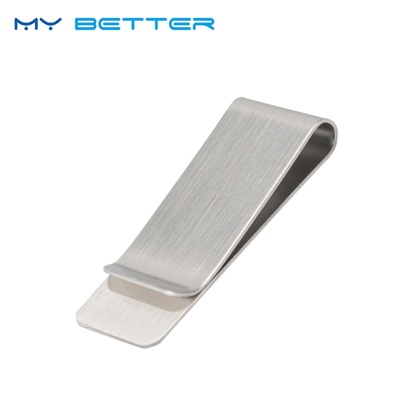 1Pc High Quality Stainless Steel Metal Money Clip Fashion Simple Silver Dollar Cash Clamp Holder Wallet For Men Women