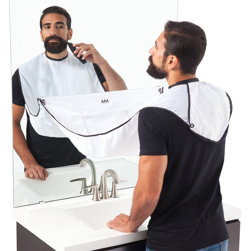 1Pc Male Beard Care Shave Bib Men Haircut Facial Hair Trimmer Apron Waterproof Cloth Cleaning Protecter Bathroom Accessories Gy