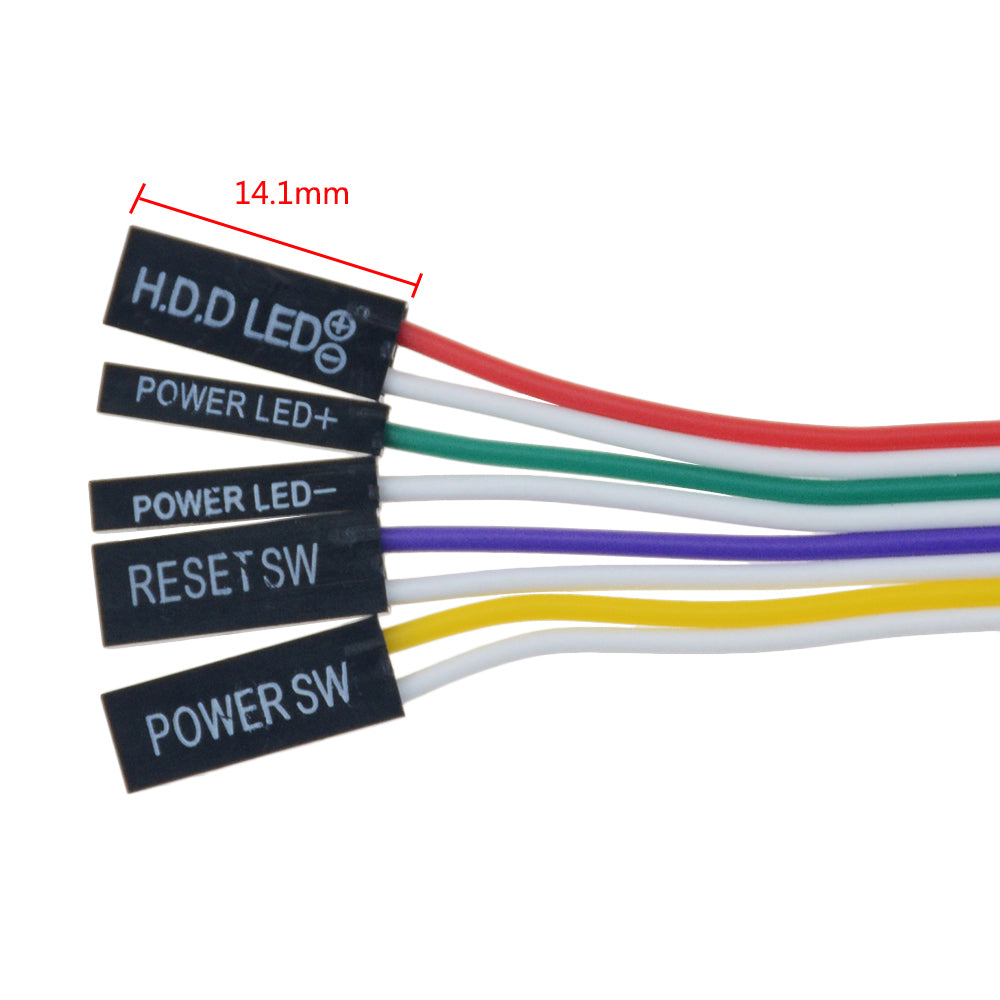 1Pcs 65Cm Slim Pc Compute Motherboard Power Cable Original On Off Reset With Led Light Pc Power Reset Switch Push Button Switch