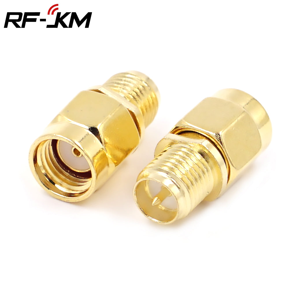 1Pcs Rp Sma Male Female  To Rp Sma Male Female Adapter Rf Coax Coupling Nut Barrel Connector Converter For Wifi 4G  Antenna