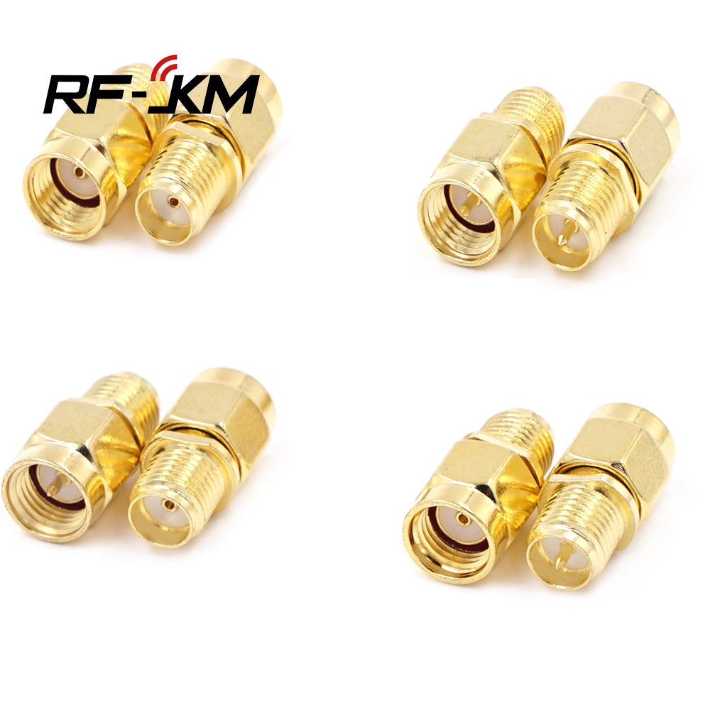 1Pcs Rp Sma Male Female  To Rp Sma Male Female Adapter Rf Coax Coupling Nut Barrel Connector Converter For Wifi 4G  Antenna