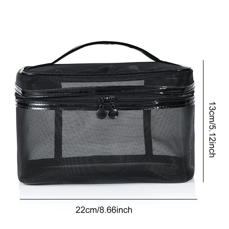 1Pcs Women Men Necessary Portable Cosmetic Bag Transparent Travel Organizer Fashion Large Black Toiletry Bags Makeup Pouch