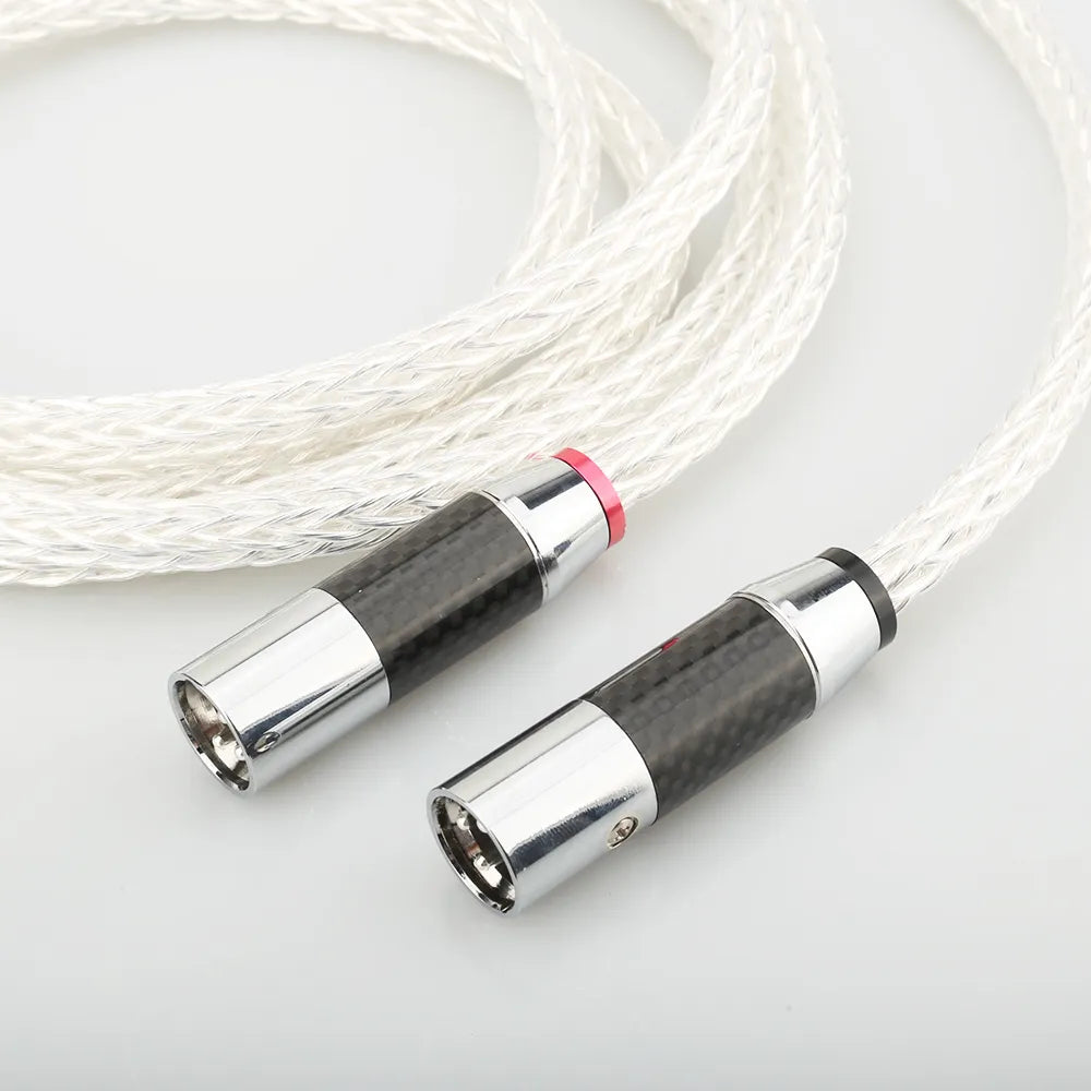 1Pair Occ Silver Plated Xlr Audio Cable Balance Cable Rca Male To Xlr Male Female Connector Audio Cable 8Ag Twist Cable