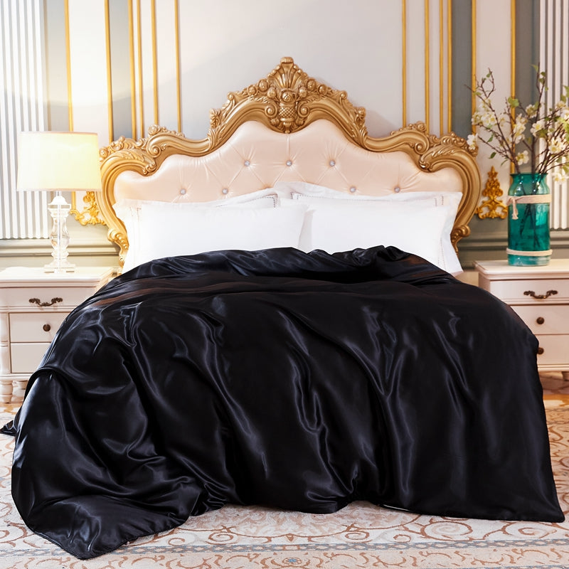 1Pc Duvet Cover Solid Color Satin Rayon Single Double Queen King Size Quilt Cover Advanced Home Bed Soft Qualified Comfortable