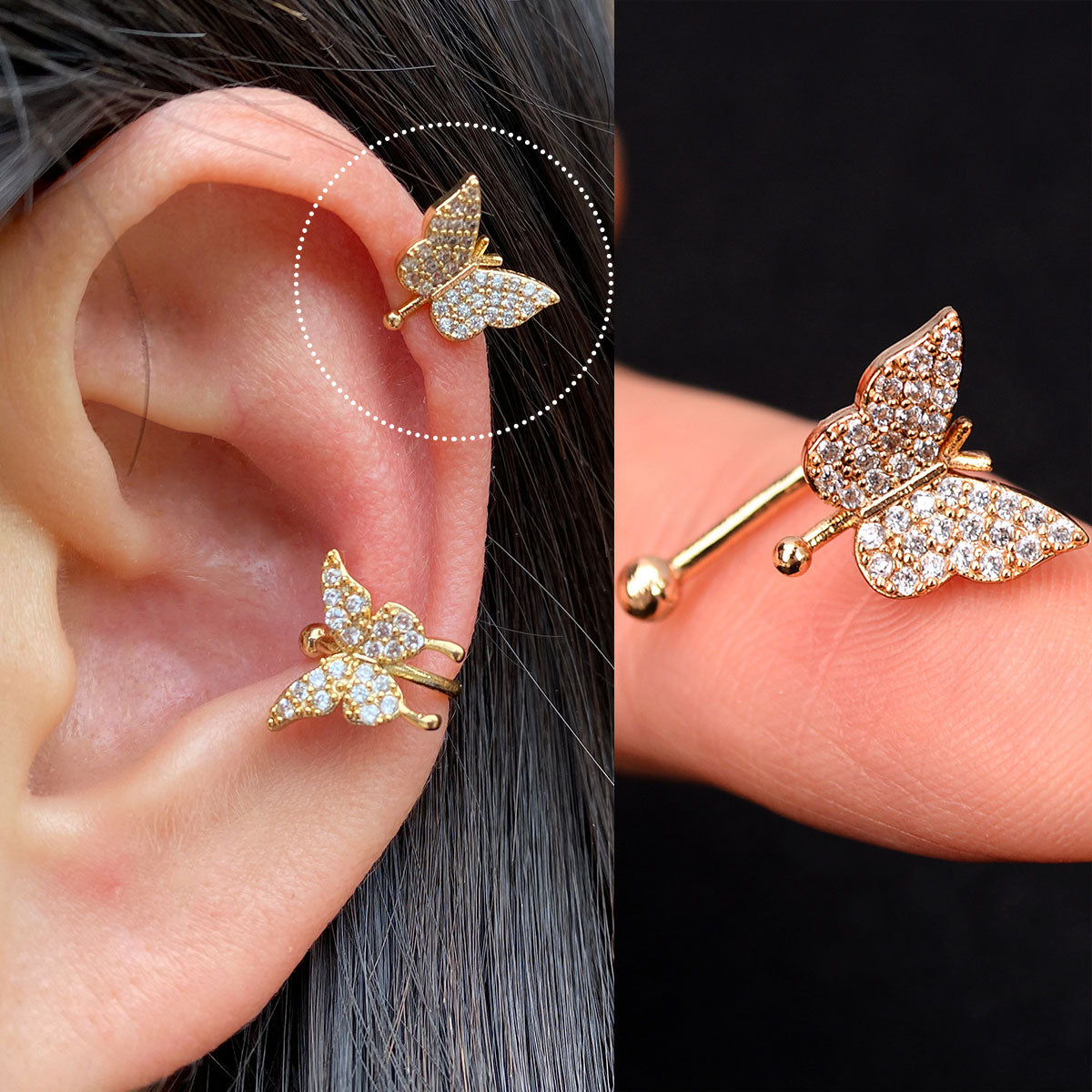 1Pc Helix Cartilage Conch Fake Without Piercing Ear Cuffs Earcuff Wrap Rock Earring Cuff No Piercing Women Clip Adjustable