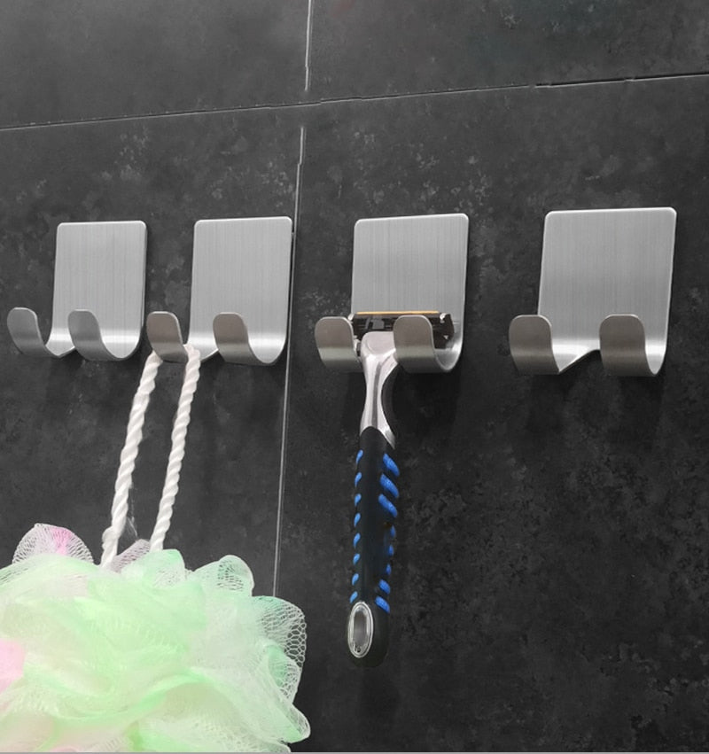 1Pcs Shaving Razor Holder Shower Stainless Steel Bathroom Wall Razor Rack Men Shaver Shelf Hanger Kitchen Adhesive Storage Hook