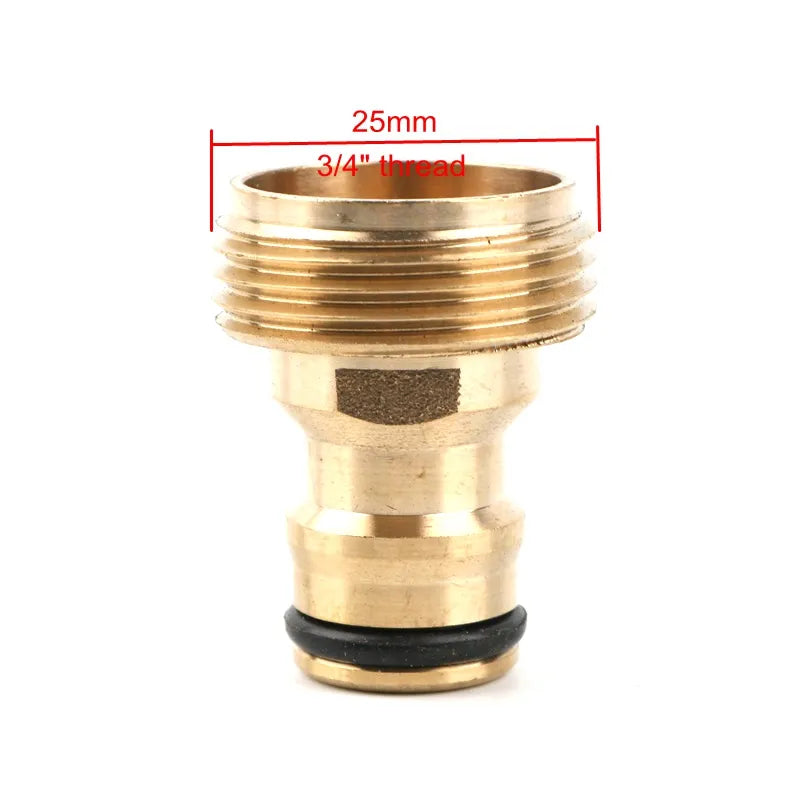 1Pc 3/4" Brass Male Female Thread Quick Connector Adaptor Hose Pipe Tube Spray Nozzle Garden Watering Fittings
