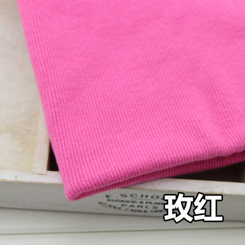 2*2 Cotton Knitted Rib Cuff Fabric Stretchy For Pregnant Abdominal Cuffs Sport Sweater Collar Cotton Fabric 10*80-100Cm