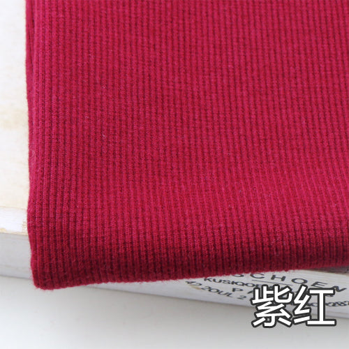 2*2 Cotton Knitted Rib Cuff Fabric Stretchy For Pregnant Abdominal Cuffs Sport Sweater Collar Cotton Fabric 10*80-100Cm